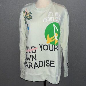 ZARA BUILD YOUR OWN PARADISE Artsy Graphic Men's Sweatshirt "As seen on TV" M